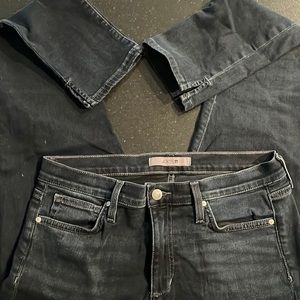 Joe's jeans in dark blue wash.